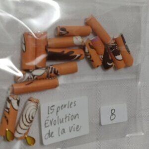 One-of-a-kind handmade/hand rolled paper beads/jewelry making/craft supplies/DIY